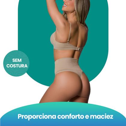 Imagem de 3 Calcinhas Alta Compressão Selene Redutor e Modelador Sem Costura