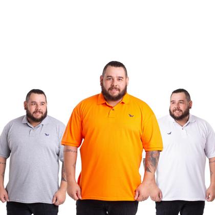 Imagem de 3 Camisa Polo Plus Size Masculina Durabilidade e Conforto Adquira Já