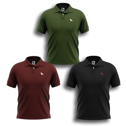 Imagem de 3 Camisas Gola Polo Masculina Original Oferta Imperdivel