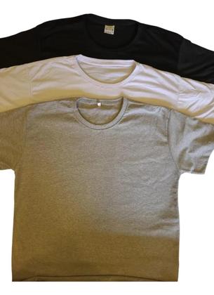 Imagem de 3 Camisetas Feminina Algodão 30.1 Kit 3 Cores Variadas Gola redonda Básica Trabalho Passeio Versátil Dia a dia T shirt Casual Manga curta Leve Confort
