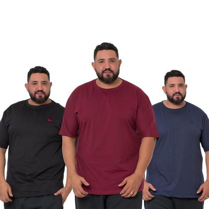 Imagem de 3 Camisetas Plus Size Ridens Conforto Prolongado Adquire Agora