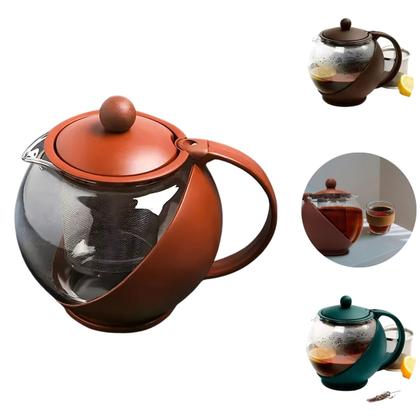 Imagem de 3 Chaleiras de Vidro Com Infusor Filtro Inox Chá Café 750ml