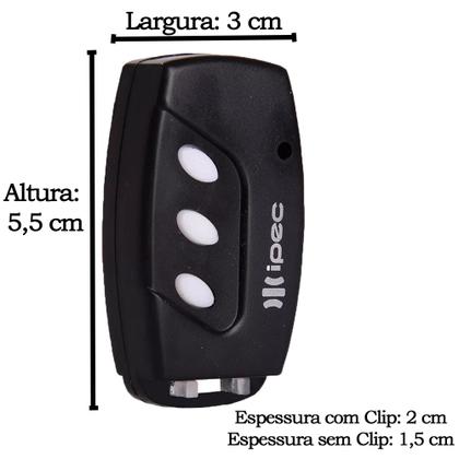 Imagem de 3 Controle Motor Portão 3 Canais + 1 Tx Car Farol Alto Carro Moto Garen Rcg Ppa Seg 433,92mhz Code Learn