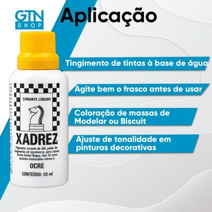 Imagem de 3 Corante Líquido Xadrez Ocre