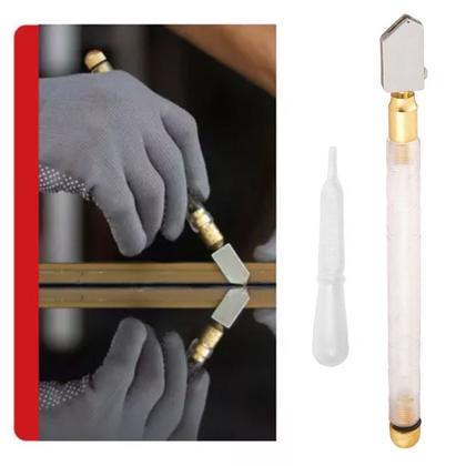 Imagem de 3 Cortador Vidro Espelho Caneta Transparente Riscador Diaman