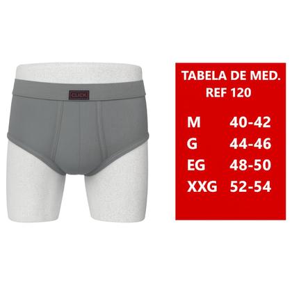 Imagem de 3 Cuecas Tradicional Com Abertura Helanca Adulto Click 120
