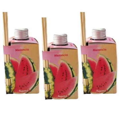 Imagem de 3 Difusor Ambiente de Melancia Aromatizante Vareta Luz Aromas 280ml Odorizador Cheiroso - Envio Já