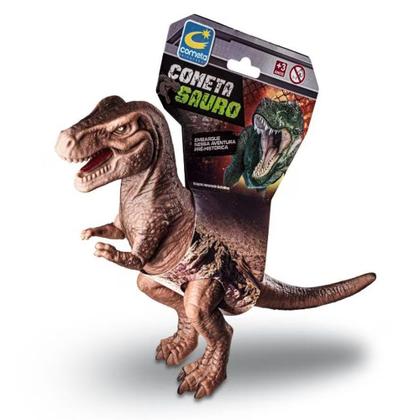 Imagem de 3 Dinossauros Em Vinil Mosassauro Triceratops Rex Brinquedo