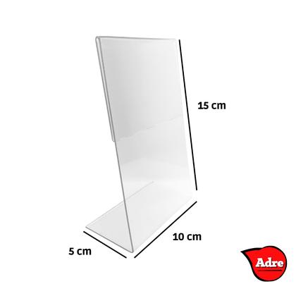 Imagem de 3 Display Acrilico A6 L Expositor 10x15 Acrílico Pix QR code Aviso Mesa Balcao Cardapio