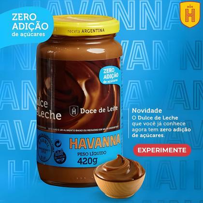 Imagem de 3 Doce Leite Havanna Zero Açúcar Dulce De Leche Vidro 420g