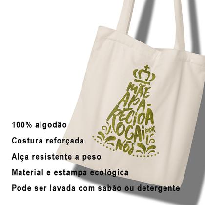 Imagem de 3 Ecobags Nossa Senhora Rogai Por Nós 100 Algodão Bolsa Ecológica