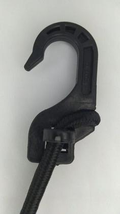 Imagem de 3 Elásticos Trad. Gancho de Plástico 1,0M Para Bagageiro De Bicicleta Preto