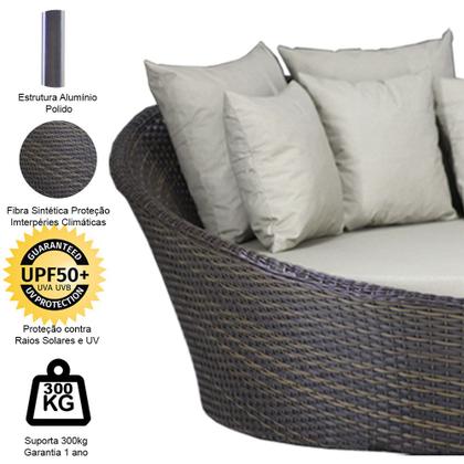 Imagem de 3 Espreguiçadeiras Bona e Mesa com Chaise em Alumínio para Área, Jardim, Piscina