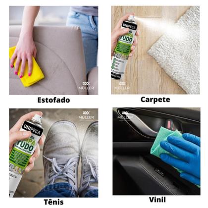 Imagem de 3 Espuma Limpa Tudo Spray para Sofa Tenis Tapete Couro
