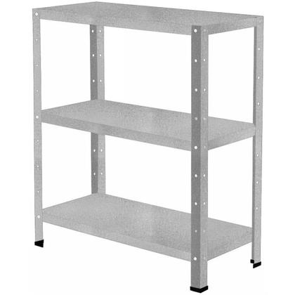 Imagem de 3 Estantes Armário De Aço Multiuso 60cm Resistente 3 Bandejas Para Loja Sala Livros Estoque Cozinha Almoxarifado