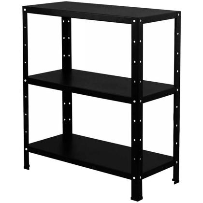 Imagem de 3 Estantes Armário De Aço Multiuso 60cm Resistente 3 Bandejas Para Loja Sala Livros Estoque Cozinha Almoxarifado