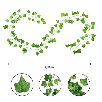 Imagem de 3 Faixas Trepadeira Artificial Parreira Hera - Folha De Uva