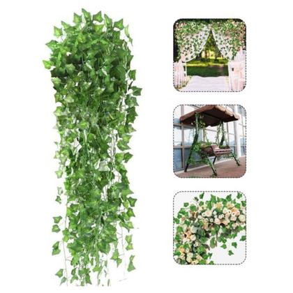 Imagem de 3 Faixas Trepadeira Artificial Parreira Hera - Folha De Uva