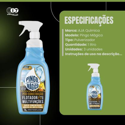 Imagem de 3 Flotador Multifunções Pingo Magico PósConstrução F12 1L
