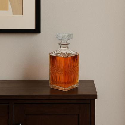 Imagem de 3 Garrafas de Vidro 500ml com Tampa Luxo Cristal Bar Whisky