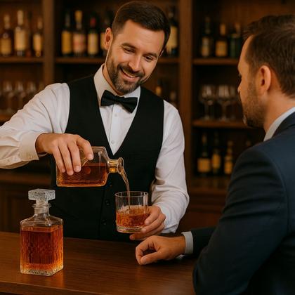 Imagem de 3 Garrafas de Vidro 500ml com Tampa Luxo Cristal Bar Whisky