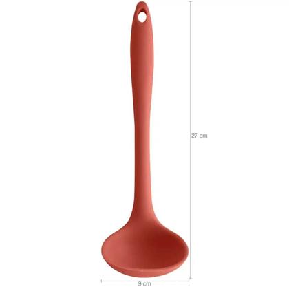 Imagem de 3 Kit de Conchas Silicone Cozinha Sopa Caldo Feijão OU Terracota Talher Utensílios