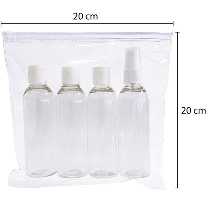 Imagem de 3 Kit Viagem 4 Frasco Spray Ft Shampoo Creme Sabonete 100ml