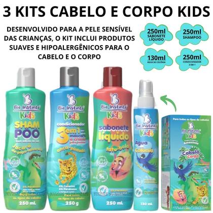 Imagem de 3 Kits P/ Banho Crianças e Recém Nascido Kit Cabelo e Corpo!