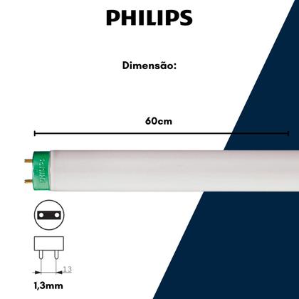 Imagem de 3 Lâmpada Tubular T8 16w Fluorescente Philips 5000k 60cm