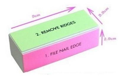 Imagem de 3 Lixa Polidora De Unha Bloco Mágico 4 Fases Pronta Entrega