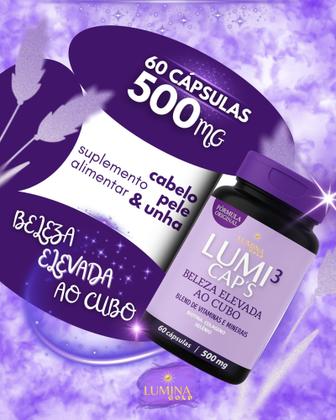 Imagem de 3 Lumi Caps - Cabelo  Pele  Unha - 180 Cápsulas - 3 Meses de Uso