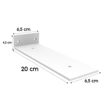 Imagem de 3 Mão Francesa 20cm Invisível Invertida Aço Forte Resistente