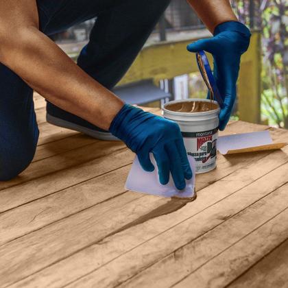 Imagem de 3 Massa Madeira Calafetar Correção Montana 1,6kg Sucupira