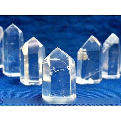 Imagem de 3 Mini Ponta Cristal Lemurian Gerador Sextavado 2,5cm