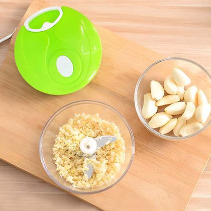 Imagem de 3 Mini Processador Alimentos Triturador Manual 3 Lâminas Cozinha Triturar Alho Cebola Legumes Tomate Temperos Carne Frutas Vegetais