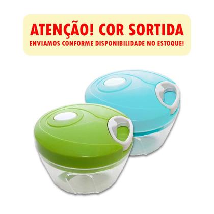 Imagem de 3 Mini Processador Alimentos Triturador Manual 3 Lâminas Cozinha Triturar Alho Cebola Legumes Tomate Temperos Carne Frutas Vegetais