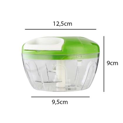 Imagem de 3 Mini Processador Alimentos Triturador Manual 3 Lâminas Cozinha Triturar Alho Cebola Legumes Tomate Temperos Carne Frutas Vegetais