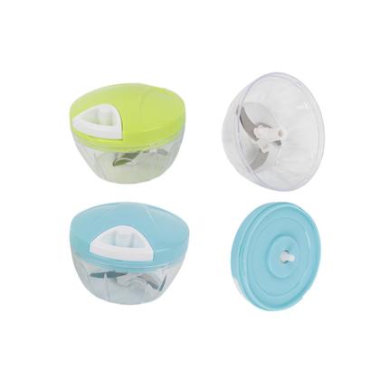 Imagem de 3 Mini Processador Alimentos Triturador Manual 3 Lâminas Cozinha Triturar Alho Cebola Legumes Tomate Temperos Carne Frutas Vegetais