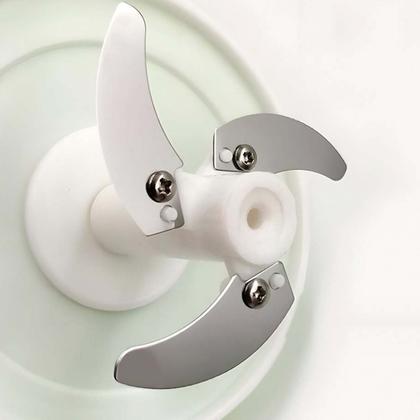 Imagem de 3 Mini Processador Alimentos Triturador Manual 3 Lâminas Cozinha Triturar Alho Cebola Legumes Tomate Temperos Carne Frutas Vegetais