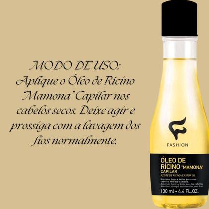 Imagem de 3 Óleo Capilar Fashion Cosméticos Rícino "Mamona" Frasco 130ml