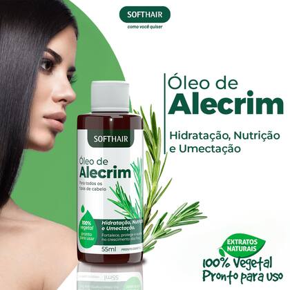 3 Óleo De Alecrim Para Crescimento Capilar Umectação Cabelo - Soft Hair ...