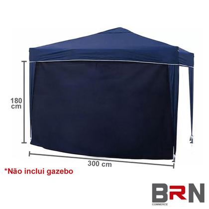 Imagem de 3 Paredes de Fechamento Lateral Removível Cor Azul Para Tenda Gazebo 3x3