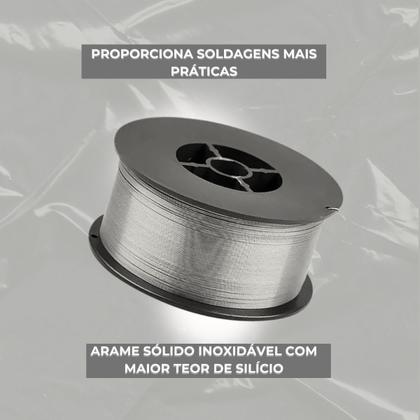 Imagem de 3 Pcs Arame Solda Mig Inox 308l 0.8mm Uso Com Gás Rolo 1kg