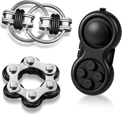 Imagem de 3 peças portátil Mini Fidget Toy Set inclui seis rolos C