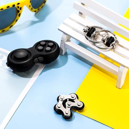 Imagem de 3 peças portátil Mini Fidget Toy Set inclui seis rolos C