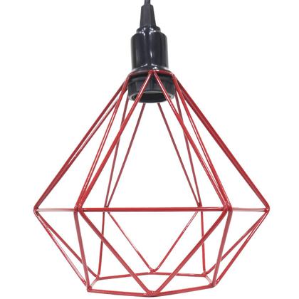 Imagem de 3 Pendentes Aramado Diamante Luminária Lustre P Teto Retrô Vintage Industrial Balcão Agp Ilumini