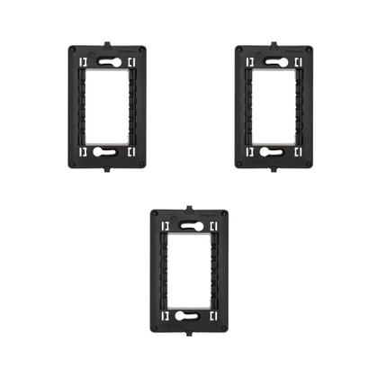 Imagem de 3 Placas Espelho 4x2 3 Mód Preta Legrand Pial Plus+ 618503PT