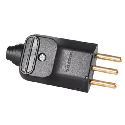 Imagem de 3 Plugue Tomada Macho Com Prensa Cabo 3 Pinos 10a Margirius