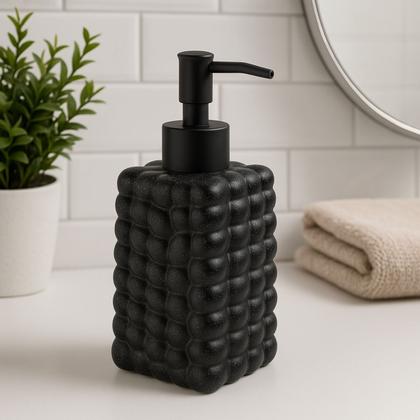 Imagem de 3 Porta Sabonetes Liquido Bubble 300ml Preto de Cerâmica