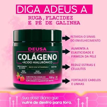 Imagem de 3 Potes Colágeno Verisol Com Ácido Hialurônico Premium e Vitaminas e Minerais, Pele, Cabelos e Unhas, Sabor Frutas Vermelhas